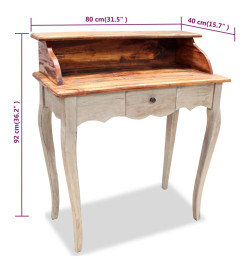 Bureau Bois de récupération massif 80 x 40 x 92 cm