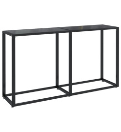 Table console Noir 140x35x75,5 cm Verre trempé