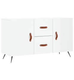 Buffet blanc brillant 100x36x60 cm bois d'ingénierie