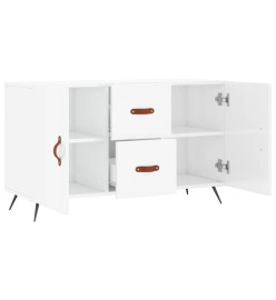 Buffet blanc brillant 100x36x60 cm bois d'ingénierie