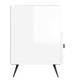 Meuble TV Blanc brillant 80x36x50 cm Bois d'ingénierie