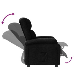 Fauteuil inclinable Noir Tissu