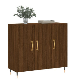 Buffet chêne marron 90x34x80 cm bois d'ingénierie