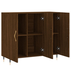 Buffet chêne marron 90x34x80 cm bois d'ingénierie