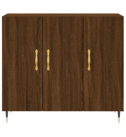 Buffet chêne marron 90x34x80 cm bois d'ingénierie