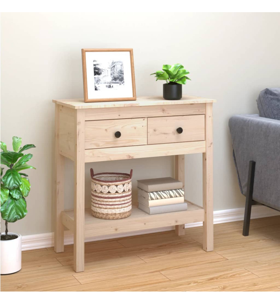 Table console 75x35x75 cm Bois massif de pin