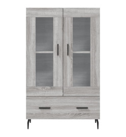 Buffet haut sonoma gris 69,5x31x115 cm bois d'ingénierie