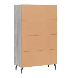 Buffet haut sonoma gris 69,5x31x115 cm bois d'ingénierie