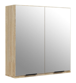 Armoire à miroir de salle de bain Chêne sonoma 64x20x67 cm