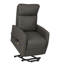 Fauteuil de massage inclinable Gris foncé Tissu