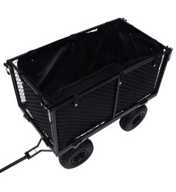 Bâche de chariot de jardin Noir 81x41x40 cm Tissu