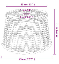 Abat-jour de plafonnier marron Ø45x28 cm osier