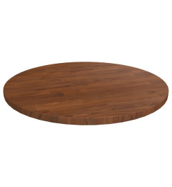 Dessus de table rond Marron foncé Ø40x1,5cm Chêne massif traité