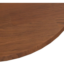 Dessus de table rond Marron foncé Ø40x1,5cm Chêne massif traité