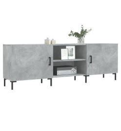 Meuble TV gris béton 150x30x50 cm bois d'ingénierie