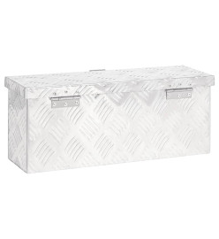 Boîte de rangement Argenté 50x15x20,5 cm Aluminium