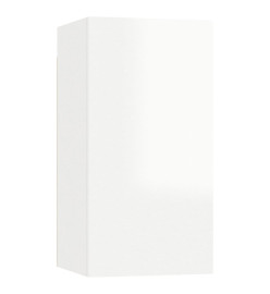 Ensemble de meubles TV 4 pcs Blanc brillant Aggloméré