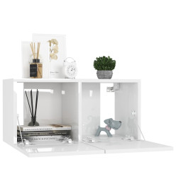 Ensemble de meubles TV 3 pcs Blanc brillant Aggloméré