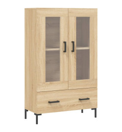 Buffet haut chêne sonoma 69,5x31x115 cm bois d'ingénierie