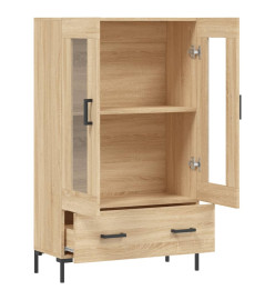 Buffet haut chêne sonoma 69,5x31x115 cm bois d'ingénierie