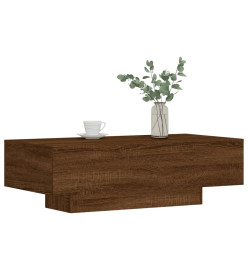 Table basse chêne marron 100x49,5x31 cm bois d'ingénierie