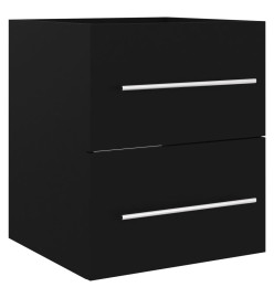 Armoire d'évier Noir 41x38,5x48 cm Aggloméré