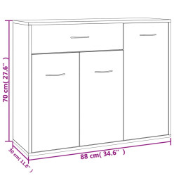 Buffet Chêne sonoma 88x30x70 cm Aggloméré