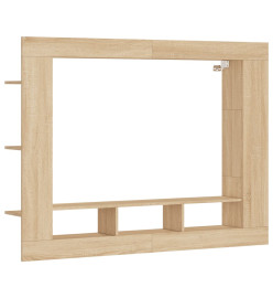 Meuble TV chêne sonoma 152x22x113 cm bois d'ingénierie