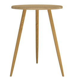 Table de bistro Marron clair Ø60x76 cm MDF et fer