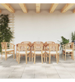 Ensemble à dîner de jardin 9 pcs Bois de teck solide