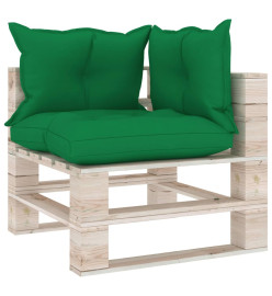 Salon palette de jardin 6 pcs avec coussins bois de pin