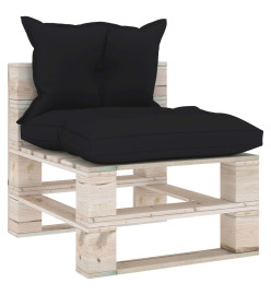 Salon palette de jardin 6 pcs avec coussins bois de pin