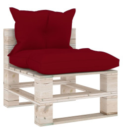 Salon de jardin palette 8 pcs avec coussins bois de pin