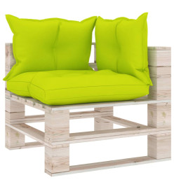 Salon palette de jardin 6 pcs avec coussins bois de pin