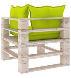 Salon palette de jardin 6 pcs avec coussins bois de pin