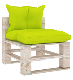 Salon palette de jardin 6 pcs avec coussins bois de pin