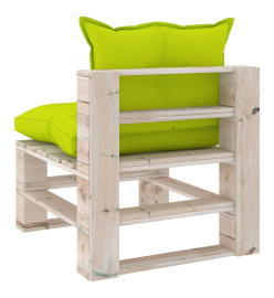 Salon palette de jardin 6 pcs avec coussins bois de pin