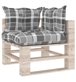 Salon palette de jardin 6 pcs avec coussins bois de pin