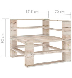 Salon palette de jardin 5 pcs bois de pin