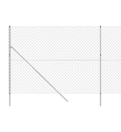 Clôture à mailles losangées argenté 1,8x25 m