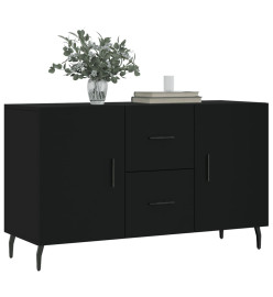 Buffet noir 100x36x60 cm bois d'ingénierie