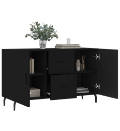 Buffet noir 100x36x60 cm bois d'ingénierie