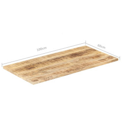 Dessus de table Bois de manguier solide 25-27 mm 100x60 cm