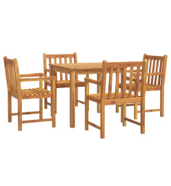 Ensemble de salle à manger de jardin 5 pcs Bois d'acacia solide