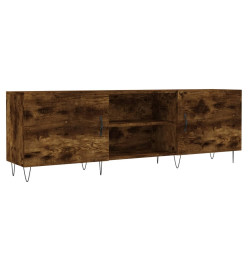 Meuble TV chêne fumé 150x30x50 cm bois d'ingénierie