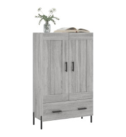 Buffet haut sonoma gris 69,5x31x115 cm bois d'ingénierie