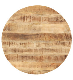 Dessus de table Bois de manguier solide Rond 25-27 mm 50 cm