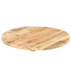 Dessus de table Bois de manguier solide Rond 25-27 mm 50 cm