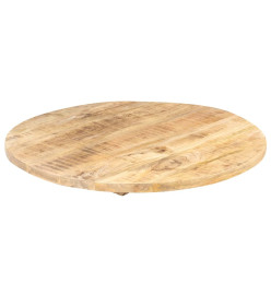 Dessus de table Bois de manguier solide Rond 25-27 mm 50 cm