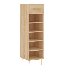 Armoire à chaussures chêne sonoma 30x35x105cm bois d'ingénierie